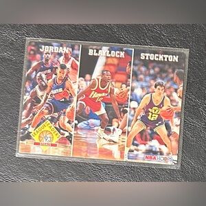 Vintage Jordan - Blaylock - Stockton League Leaders Steals Collector’s Card -VGC